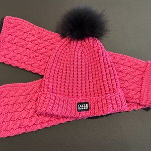 Dale of Norway Matching Beanie and Leg Warmers in Hot Pink - lightly used